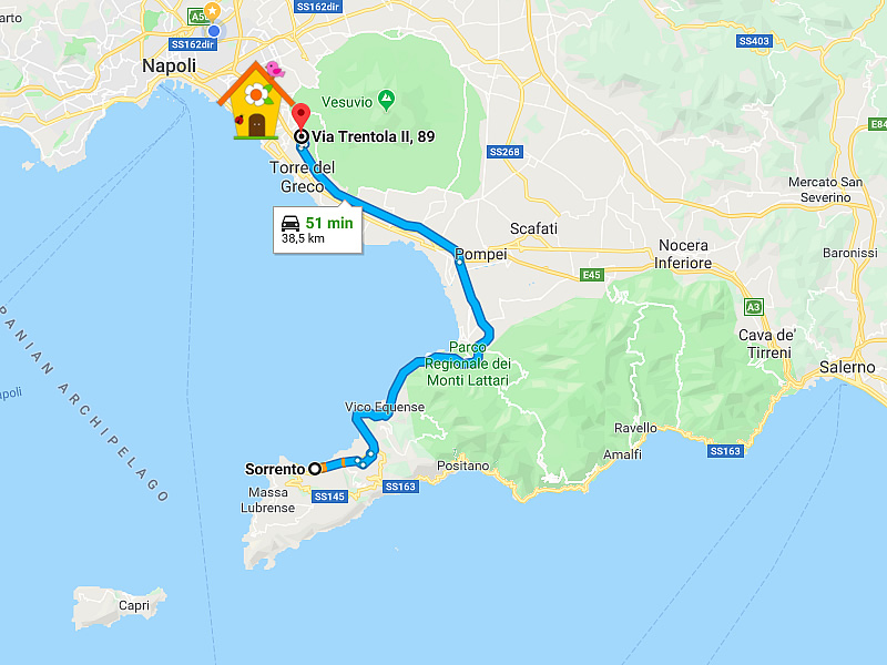La Casetta di Ester Bed & Breakfast - Sorrento maps